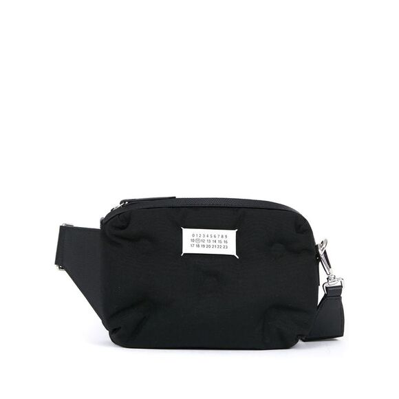 Men's Black Logo-Patch Belt Handbag for FW23 - Picture 1 of 4
